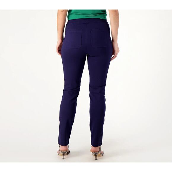 New Isaac Mizrahi Live! Regular Elements 24/7 Stretch Straight Pants Size Small - Picture 2 of 6